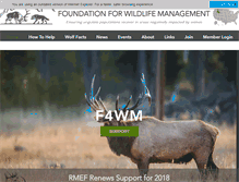 Tablet Screenshot of foundationforwildlifemanagement.org